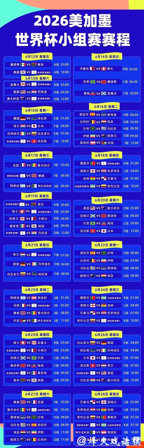 2026世界杯精彩赛事直播频道推荐 2026世界杯精彩赛事直播频道推荐